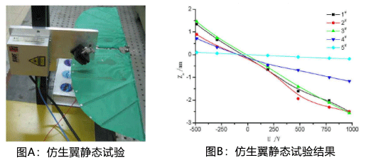仿生翼靜態實驗